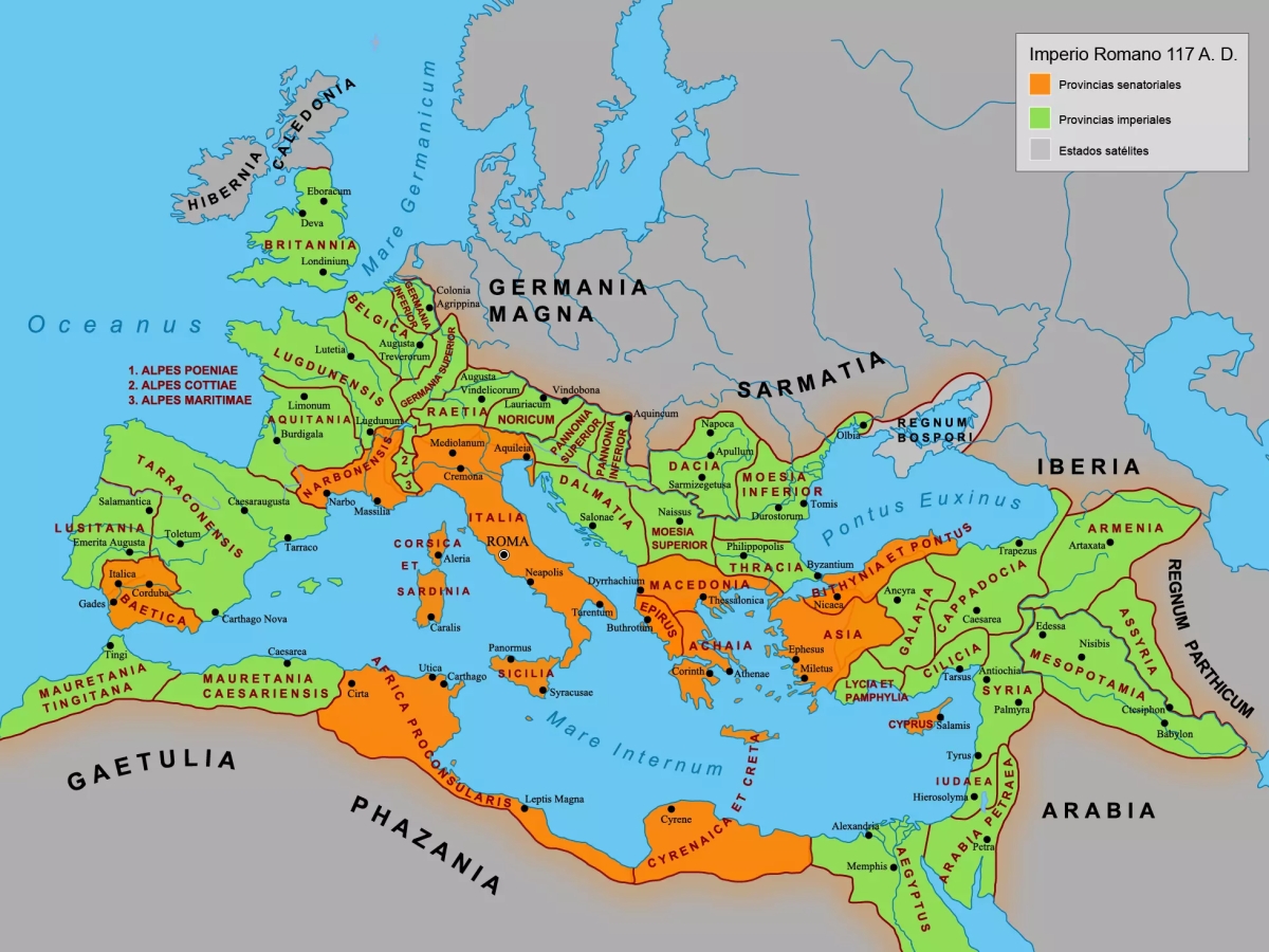Máxima expansión del Imperio Romano